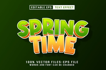 Poster - Spring Time Editable Text Effect