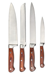 Wall Mural - Set of steel kitchen knives