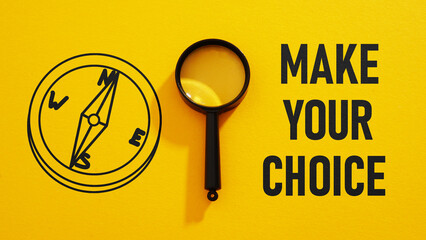 Poster - Make your choice is shown using the text and picture of compass