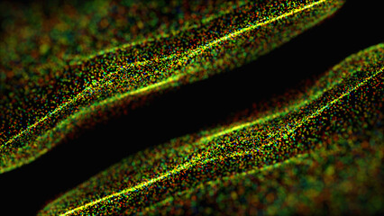 Aufkleber - Futuristic point wave. Big data. Beautiful wave shaped array of glowing dots. Hi-tech abstract waving dots particle technology background design.