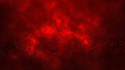 Aufkleber - Abstract wave moving dots flow particles. Colorful wave of streaming particles on a white background.