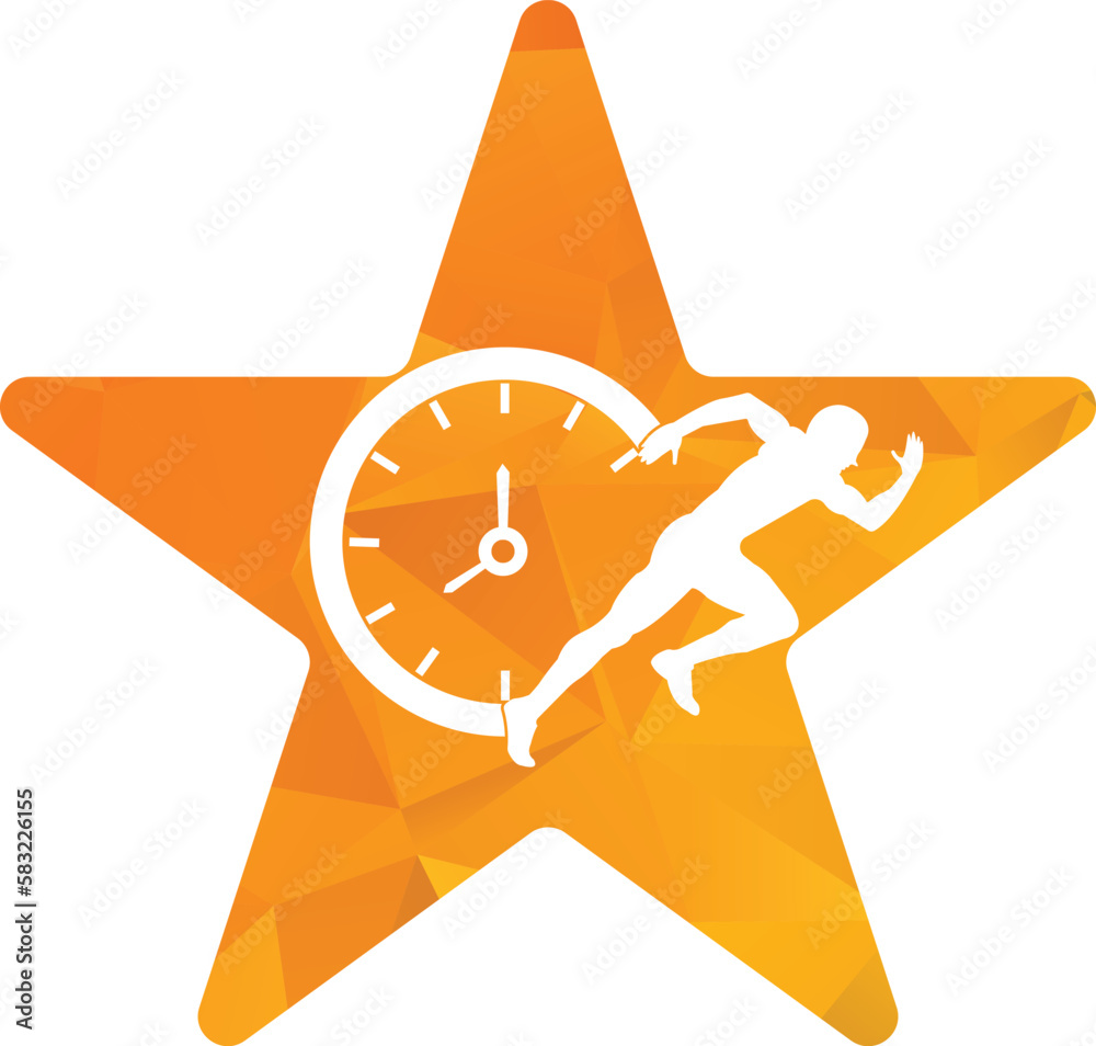 Time Run Vector Time run vector logo template. This design use clock and forr symbol ...
