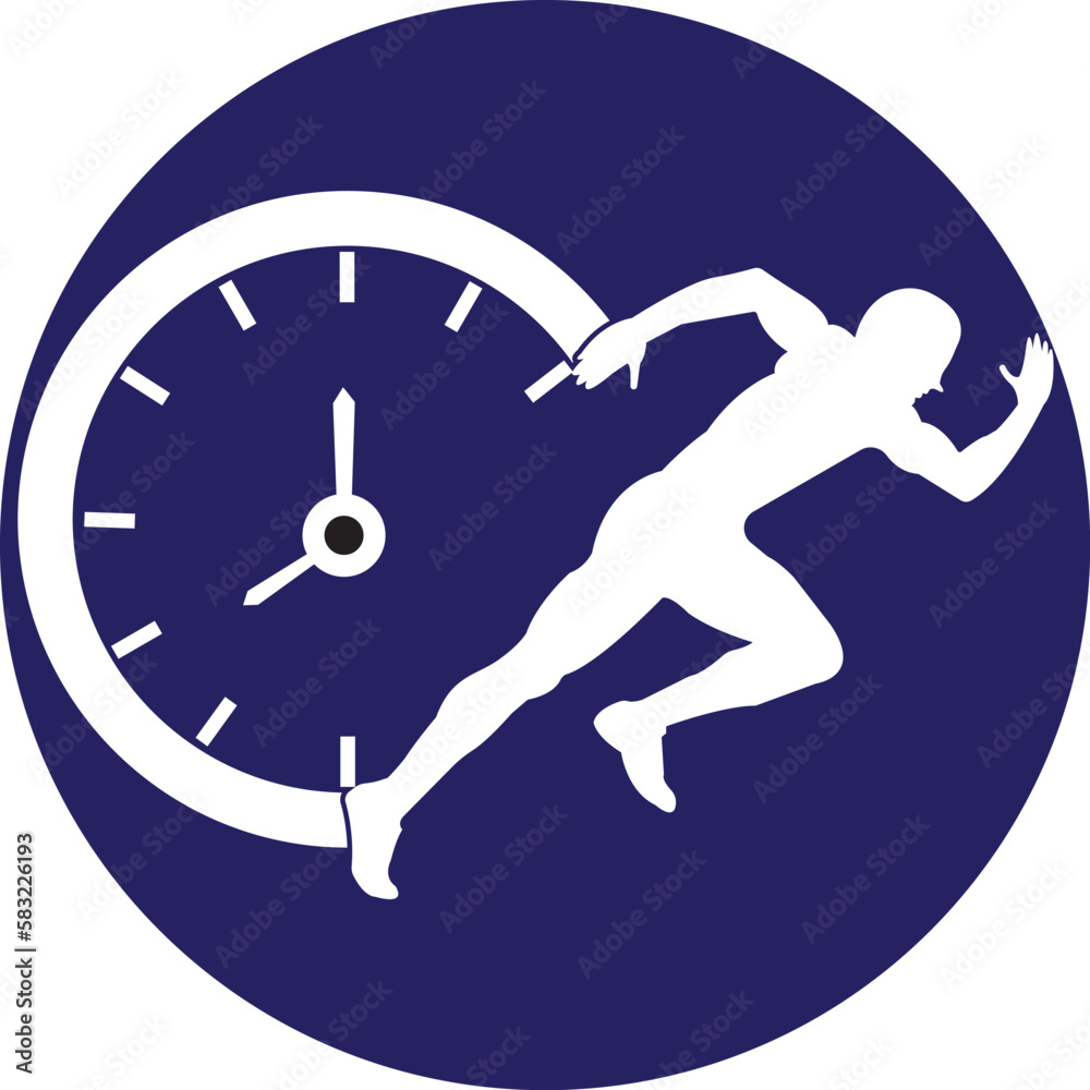 Time Run Vector Time run vector logo template. This design use clock and forr symbol ...
