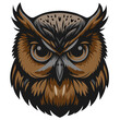 eagle owl portrait illustration best for cartoon animation and tattoo