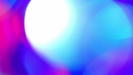 Canvas Print - Circular Motion Of Large Neon Bokeh. Huge Bokeh in Vivid colors moving background. Blue And Purple defocused circles movement with Light Leaks Reflections. Abstract motion background. 4K.