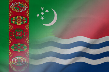 Turkmenistan and Kiribati state flag transborder contract KIR TKM