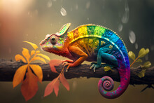 A Rainbow Chameleon - Generative AI