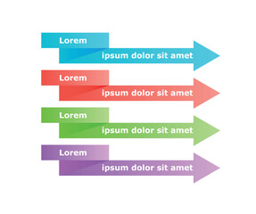 Poster - Info arrows concept. Design element for website, interface for programs and applications, dashboard. Destination and navigation. Poster or banner for website. Cartoon flat vector illustration