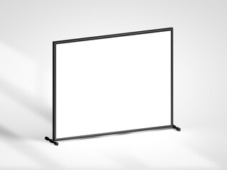 Wall Mural - 3D illustration. Advertising billboard mockup isolated on white background