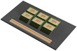 © Aleksey - 3D illustration render sushi set with sticks on plate on transparent background