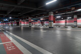 Fototapeta  - Underground parking lot of the community