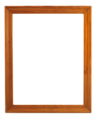 Sticker - wood frame for a picture, isolated on white