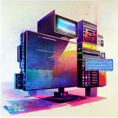 abstract technology screens