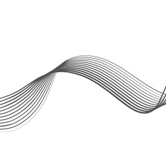 Wall Mural - Abstract wave element. Vector Line Art Waves. Stylized line art background. Abstract wave line design. 