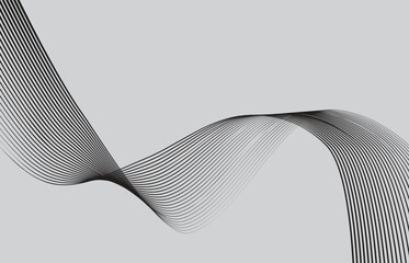 Wall Mural - Abstract wave element. Vector Line Art Waves. Stylized line art background. Abstract wave line design. 