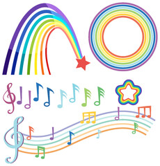 Wall Mural - set of rainbow sign and symbol