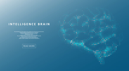 Poster - Artificial Intelligence illustration of brain.