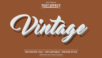 Wall Mural - Black and white vintage editable text effect