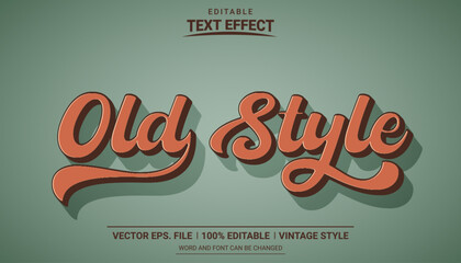 Wall Mural - Old style vintage editable text effect
