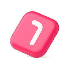 Poster - Seven number pink button accounting financial service web application panel 3d isometric icon