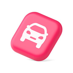 Poster - Car automobile button urban travel traffic transportation drive rent repair 3d icon symbol website element