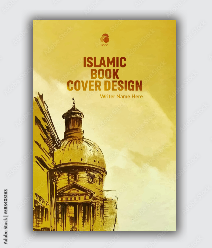 Islamic book cover design template Stock Vector | Adobe Stock