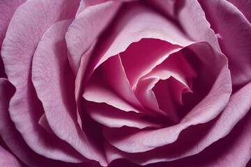 Poster - Large rose petals of beautiful lilac pink shade., created with generative ai