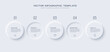 © plasteed - Neumorphism design infographic, 5 step timeline illustration. Minimal clean design.