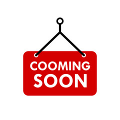 Cooming soon design logo template illustration