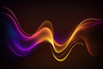 abstract colorful wavy background.generative ai.