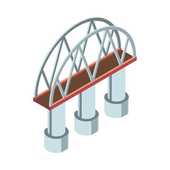 Poster - Bridge Isometric Illustration