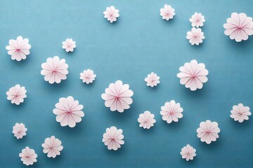 Wall Mural - Delicate crafts made of cotton flowers to decorate gifts., created with generative ai