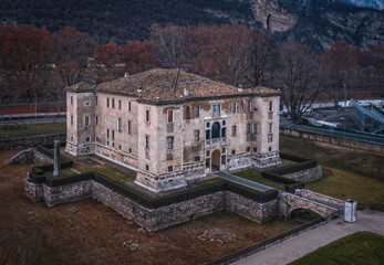 Wall Mural - Trento, Italy - January 2023: Palazzo delle Albere, a 16th century villa-fortress built in Trento by the bishop-princes Madruzzo