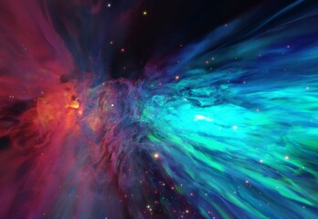Wall Mural - galaxy colorful abstract background with space