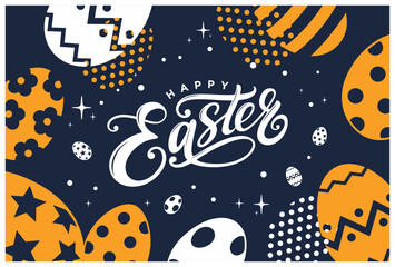 Wall Mural - Easter banner, Happy Easter typography, 
Easter hand lettering, Easter calligraphy.
Happy easter template, Easter background wallpaper,
Easter greeting card, Easter posters for church
