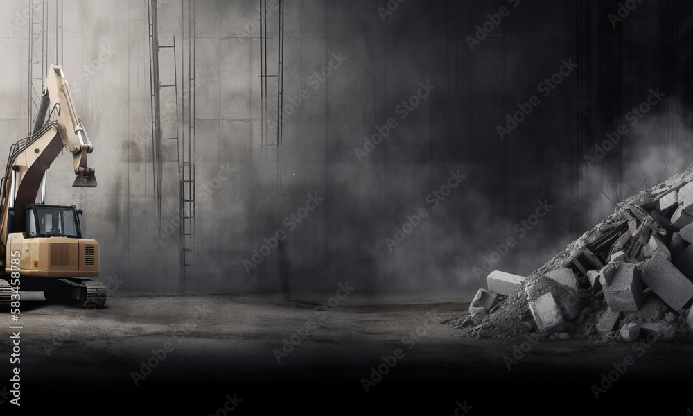 Construction style background wallpaper with empty space for copy text ...