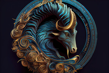 the signs of the zodiac - capricorn, one of the twelve signs of the zodiac: the head of a goat - gen