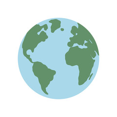 earth planet icon. vector illustration of flat planet earth for web design, banner, infographic