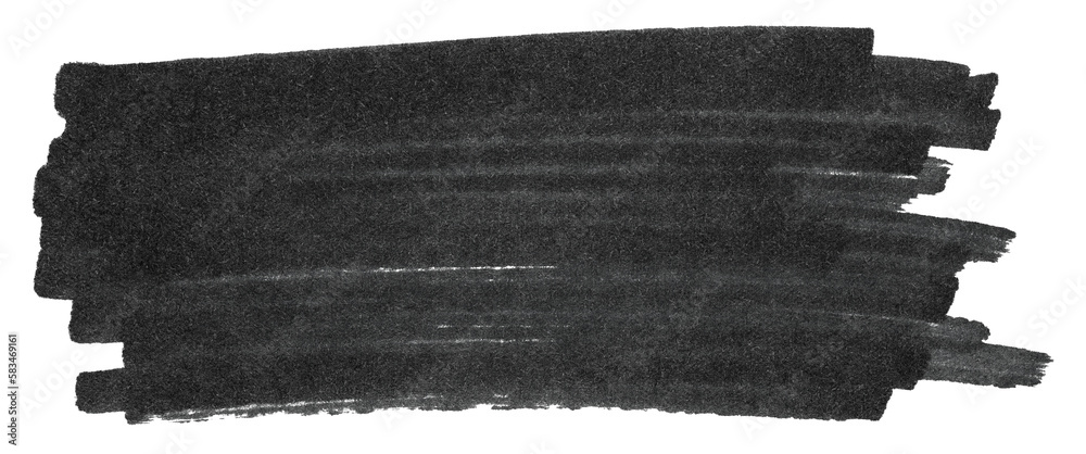 Black marker paint texture. Stroke isolated on transparent background ...