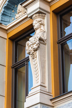 Detail Of The Building In Riga City
