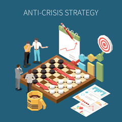 Poster - Crisis Management Isometric Concept