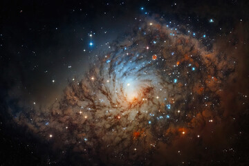 Wall Mural - nebula gas cloud in deep outer space. futuristic cosmos design. generative ai