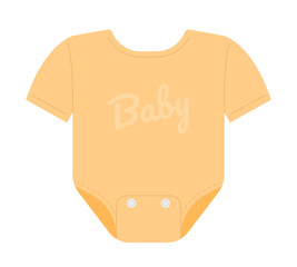 Poster - Newborn baby clothes semi flat color vector object. Jumpsuit and bodysuit. Editable icon. Full sized element on white. Simple cartoon style spot illustration for web graphic design and animation