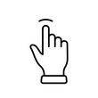 Tap Gesture of Computer Mouse. Pointer Finger Black Line Icon. Cursor Hand Linear Pictogram. Touch Click Press Double Swipe Point Outline Symbol. Editable Stroke. Isolated Vector Illustration