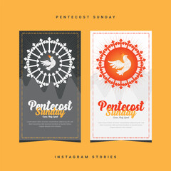 A Social Media  Post Template for whit Sunday and Pentecost Sunday, Whitsun, holy week, easter, Sunday,