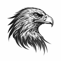 Canvas Print - Eagle Head Logo. Generative AI