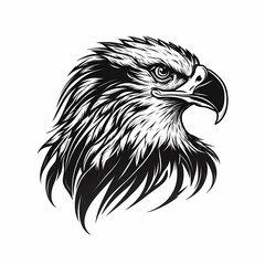 Canvas Print - Eagle Head Logo. Generative AI