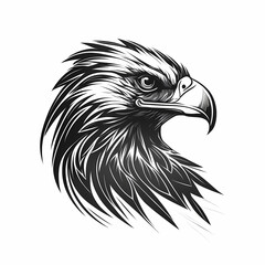 Canvas Print - Eagle Head Logo. Generative AI