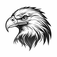 Canvas Print - Eagle Head Logo. Generative AI