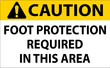 © Seetwo - Caution Foot Protection Required in This area Sign